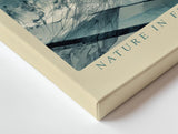 Paul Sinus Wandbild 120x80cm abstrakte Agave Pflanze moderne botanische Illustration blau gruene Naturkunst stilvolle Wanddekoration fuer Wohnzimmer Büro