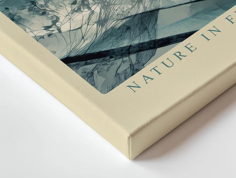 Paul Sinus Wandbild 120x80cm abstrakte Agave Pflanze moderne botanische Illustration blau gruene Naturkunst stilvolle Wanddekoration fuer Wohnzimmer Büro