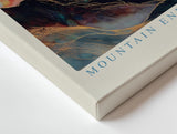 Paul Sinus Wandbild 120x80cm abstrakte Berglandschaft modern bunt goldene Berge Kunst Landschaft Gemälde stilvolle