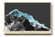 Paul Sinus Wandbild 120x80cm abstrakte Berglandschaft modern tuerkis schwarz alpine Kunst Fotokunst grosses Landschaftsbild stilvolle Wanddekoration fuer Wohnzimmer Büro