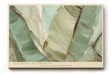 Paul Sinus Wandbild 120x80cm abstrakte Blattstruktur gruen beige moderne Naturtextur Kunst Wanddekoration fuer Wohnzimmer Büro