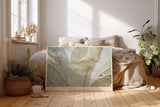 Paul Sinus Wandbild 120x80cm abstrakte Blattstruktur modern beige gruen Naturrelief Kunstdruck grosses Wandbild 120x80cm elegante Wanddekoration fuer Wohnzimmer Büro