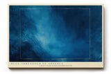 Paul Sinus Wandbild 120x80cm Abstrakte Blaue Struktur Moderne Minimalistische Kunst mit Tiefenwirkung
