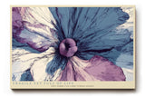 Paul Sinus Wandbild 120x80cm abstrakte Bluete moderne florale Kunst in Blau und Violett kuenstlerische Makro Blume stilvolle Wanddekoration fuer Wohnzimmer Büro