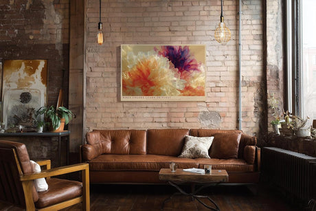 Paul Sinus Wandbild 120x80cm Abstrakte Blueten in leuchtenden Farben moderne florale Kunst