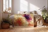 Paul Sinus Wandbild 120x80cm Abstrakte Blueten in leuchtenden Farben moderne florale Kunst