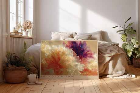 Paul Sinus Wandbild 120x80cm Abstrakte Blueten in leuchtenden Farben moderne florale Kunst