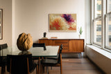 Paul Sinus Wandbild 120x80cm Abstrakte Blueten in leuchtenden Farben moderne florale Kunst