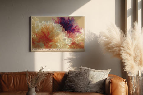 Paul Sinus Wandbild 120x80cm Abstrakte Blueten in leuchtenden Farben moderne florale Kunst