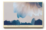 Paul Sinus Wandbild 120x80cm abstrakte Blueten modern blau weiss florale Kunst grosses Kunstbild elegante Wanddekoration fuer Wohnzimmer Büro