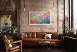 Paul Sinus Wandbild 120x80cm Abstrakte Blueten Pastell Farbkomposition moderne Kunst Wanddekoration florale Kunst Wohnzimmer Schlafzimmer