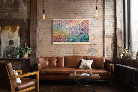 Paul Sinus Wandbild 120x80cm Abstrakte Blueten Pastell Farbkomposition moderne Kunst Wanddekoration florale Kunst Wohnzimmer Schlafzimmer