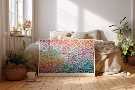 Paul Sinus Wandbild 120x80cm Abstrakte Blueten Pastell Farbkomposition moderne Kunst Wanddekoration florale Kunst Wohnzimmer Schlafzimmer