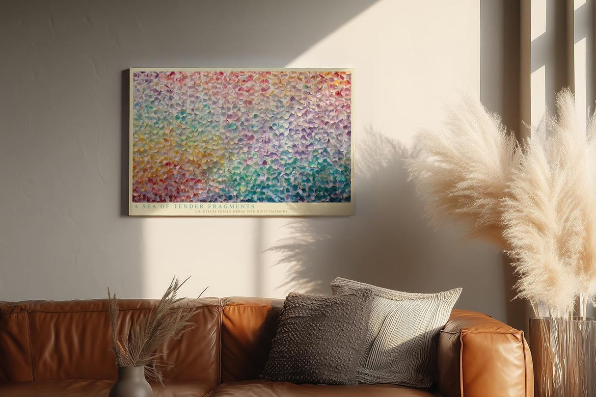 Paul Sinus Wandbild 120x80cm Abstrakte Blueten Pastell Farbkomposition moderne Kunst Wanddekoration florale Kunst Wohnzimmer Schlafzimmer