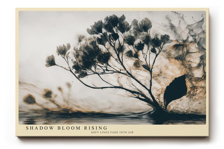 Paul Sinus Wandbild 120x80cm abstrakte Blumen Naturstruktur moderne botanische Kunst braune graue Linien minimalistische