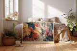 Paul Sinus Wandbild 120x80cm abstrakte Blumenmalerei modern farbenstark expressive Kunst Kunstdruck grosses Kunstbild kreative Wanddekoration fuer Wohnzimmer Atelier Büro