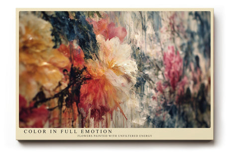 Paul Sinus Wandbild 120x80cm abstrakte Blumenmalerei modern farbenstark expressive Kunst Kunstdruck grosses Kunstbild kreative Wanddekoration fuer Wohnzimmer Atelier Büro