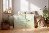 Paul Sinus Wandbild 120x80cm abstrakte Creme Strukturen moderne minimalistische Kunst sanfte Pastellfarben Kunstdruck stilvolle Wanddekoration fuer Badezimmer Schlafzimmer Spa