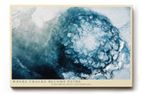 Paul Sinus Wandbild 120x80cm abstrakte Eisstruktur blau weiss moderne Textur Kunst Kunstdruck grosses Wandbild 120x80cm elegante Wanddekoration fuer Wohnzimmer Büro