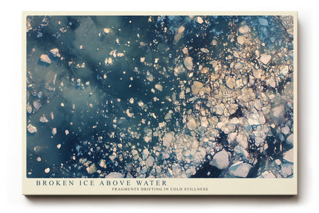 Paul Sinus Wandbild 120x80cm abstrakte Eisstruktur modern blau weiss Naturkunst Kunstdruck grosses Kunstbild stilvolle Wanddekoration fuer Wohnzimmer Büro Flur