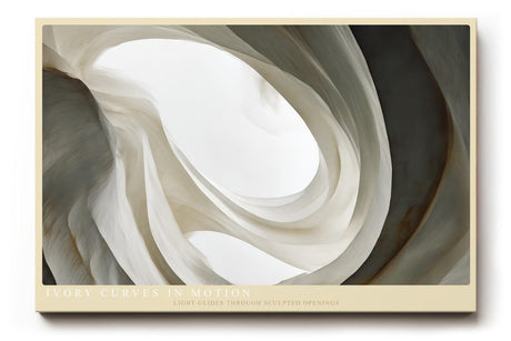 Paul Sinus Wandbild 120x80cm Abstrakte Elfenbein Formen Moderne Minimalistische Kunst in Naturtönen für Wohnzimmer Büro Schlafzimmer