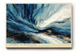 Paul Sinus Wandbild 120x80cm Abstrakte Energie Bewegung in Blau Weiss und Gold Moderne Kunst Wanddekoration