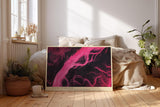 Paul Sinus Wandbild 120x80cm abstrakte Energie Bewegung pink schwarz moderne Kunst dynamische Farbkomposition Wanddekoration fuer Wohnzimmer Büro