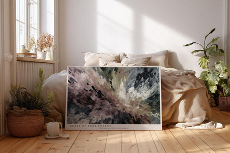 Paul Sinus Wandbild 120x80cm Abstrakte Energie Explosion Moderne Kunst LeinWandbild 120x80cm Dynamische Farben Wanddekoration Wohnzimmer Büro