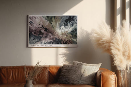 Paul Sinus Wandbild 120x80cm Abstrakte Energie Explosion Moderne Kunst LeinWandbild 120x80cm Dynamische Farben Wanddekoration Wohnzimmer Büro
