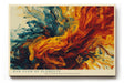 Paul Sinus Wandbild 120x80cm abstrakte Farben Explosion modern blau orange Kunst Kunstdruck grosses Kunstbild dynamische Wanddekoration fuer Wohnzimmer Büro