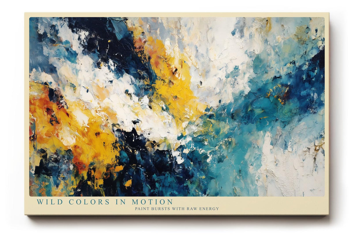 Paul Sinus Wandbild 120x80cm Abstrakte Farben in Bewegung – Dynamische moderne Kunst mit intensiver Farbenergie