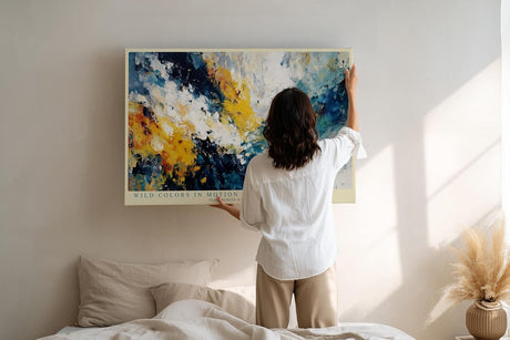 Paul Sinus Wandbild 120x80cm Abstrakte Farben in Bewegung – Dynamische moderne Kunst mit intensiver Farbenergie