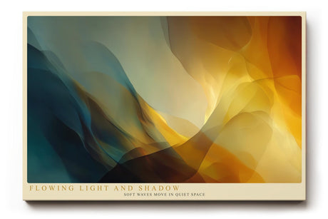 Paul Sinus Wandbild 120x80cm abstrakte Farben moderne Kunst fliessende Formen gold blau Kunstdruck stilvolle Wanddekoration fuer Wohnzimmer Büro Schlafzimmer