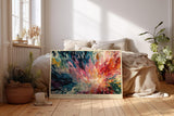 Paul Sinus Wandbild 120x80cm Abstrakte Farbexplosion Moderne Kunst in Bunt Dynamische Malerei für Wohnzimmer Büro Atelier