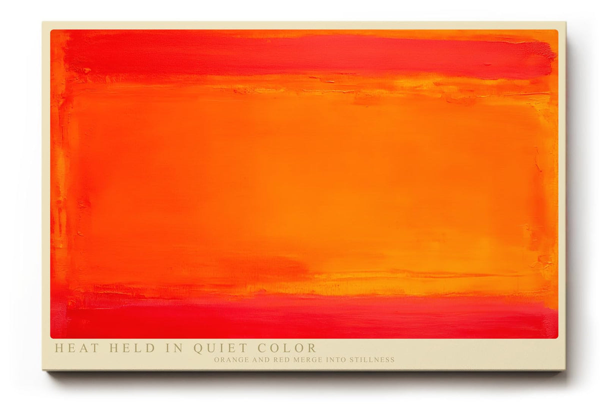 Paul Sinus Wandbild 120x80cm Abstrakte Farbkomposition in Orange und Rot moderne Minimal Art Kunst Wanddekoration