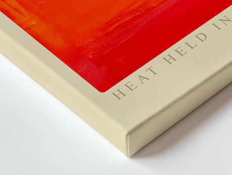 Paul Sinus Wandbild 120x80cm Abstrakte Farbkomposition in Orange und Rot moderne Minimal Art Kunst Wanddekoration