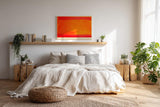 Paul Sinus Wandbild 120x80cm Abstrakte Farbkomposition in Orange und Rot moderne Minimal Art Kunst Wanddekoration