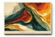 Paul Sinus Wandbild 120x80cm abstrakte Farbkomposition orange gelb gruen moderne Kunst dynamische Linien abstrakte Wanddekoration fuer Wohnzimmer Büro