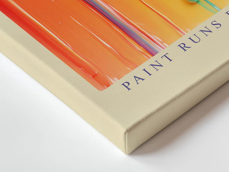 Paul Sinus Wandbild 120x80cm abstrakte Farbkunst moderne Farbtropfen Illustration buntes Kunstposter mit verlaufenden Farben kreative Wanddekoration fuer Wohnzimmer Atelier Büro