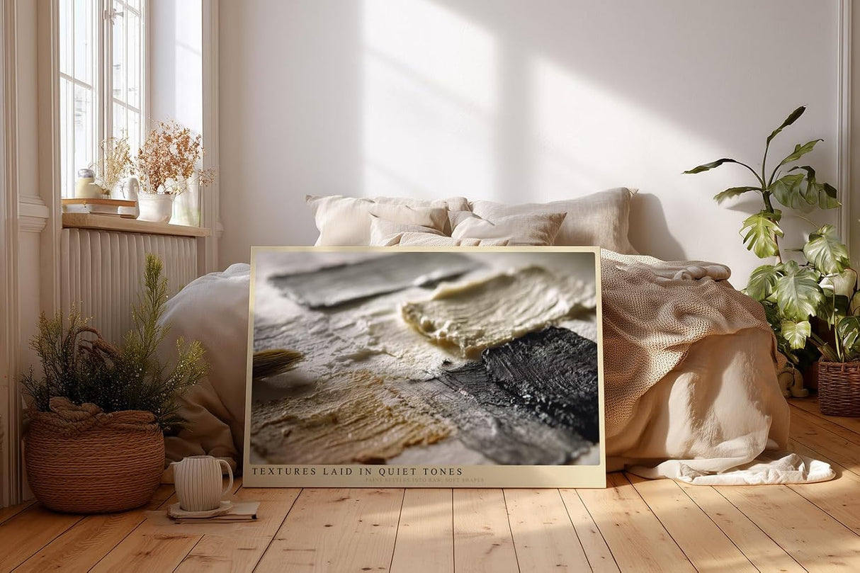 Paul Sinus Wandbild 120x80cm Abstrakte Farbstruktur mit Pinsel und Farbe moderne Kunst Textur Wanddekoration