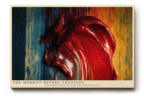 Paul Sinus Wandbild 120x80cm Abstrakte Farbstruktur Rot Moderne Kunst Malerei Ausdrucksstarkes Pigment Motiv mit intensiver Farbwirkung