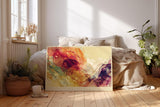 Paul Sinus Wandbild 120x80cm Abstrakte Farbwolken in warmen Toenen moderne Fluid Art Kunst Wanddekoration