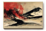 Paul Sinus Wandbild 120x80cm Abstrakte Feuer Landschaft Moderne Kunst LeinWandbild 120x80cm Dynamische Farbexplosion Wanddekoration