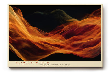 Paul Sinus Wandbild 120x80cm abstrakte Feuerwellen moderne Flammen Bewegung Kunstbild warmes Farbspiel in orange rot für Wohnzimmer Büro Atelier