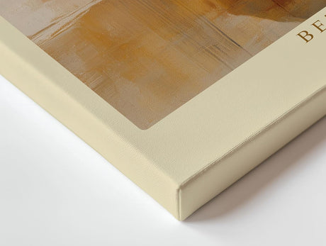 Paul Sinus Wandbild 120x80cm abstrakte Figuren Kunst modern beige schwarz gold minimalistische Menschen Silhouetten stilvolle Wanddekoration fuer Wohnzimmer Büro