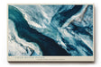 Paul Sinus Wandbild 120x80cm abstrakte Flusslandschaft blau weiss moderne Naturkunst Luftaufnahme Stil Wanddekoration fuer Wohnzimmer Büro