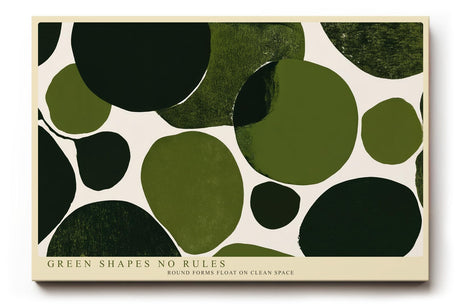 Paul Sinus Wandbild 120x80cm abstrakte Formen gruen moderne Kunst minimalistische Kreise grafisches Design Kunstdruck stilvolle Wanddekoration fuer Wohnzimmer Büro Flur
