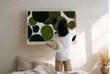 Paul Sinus Wandbild 120x80cm abstrakte Formen gruen moderne Kunst minimalistische Kreise grafisches Design Kunstdruck stilvolle Wanddekoration fuer Wohnzimmer Büro Flur
