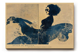 Paul Sinus Wandbild 120x80cm Abstrakte Frauen Silhouette Mode Kunst in Blau Beige Wanddekoration