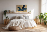 Paul Sinus Wandbild 120x80cm Abstrakte Frauen Silhouette Mode Kunst in Blau Beige Wanddekoration
